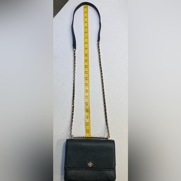 Tory Burch Robinson Mini Saffiano Leather Shoulder Bag in Black - Picture 15 of 15